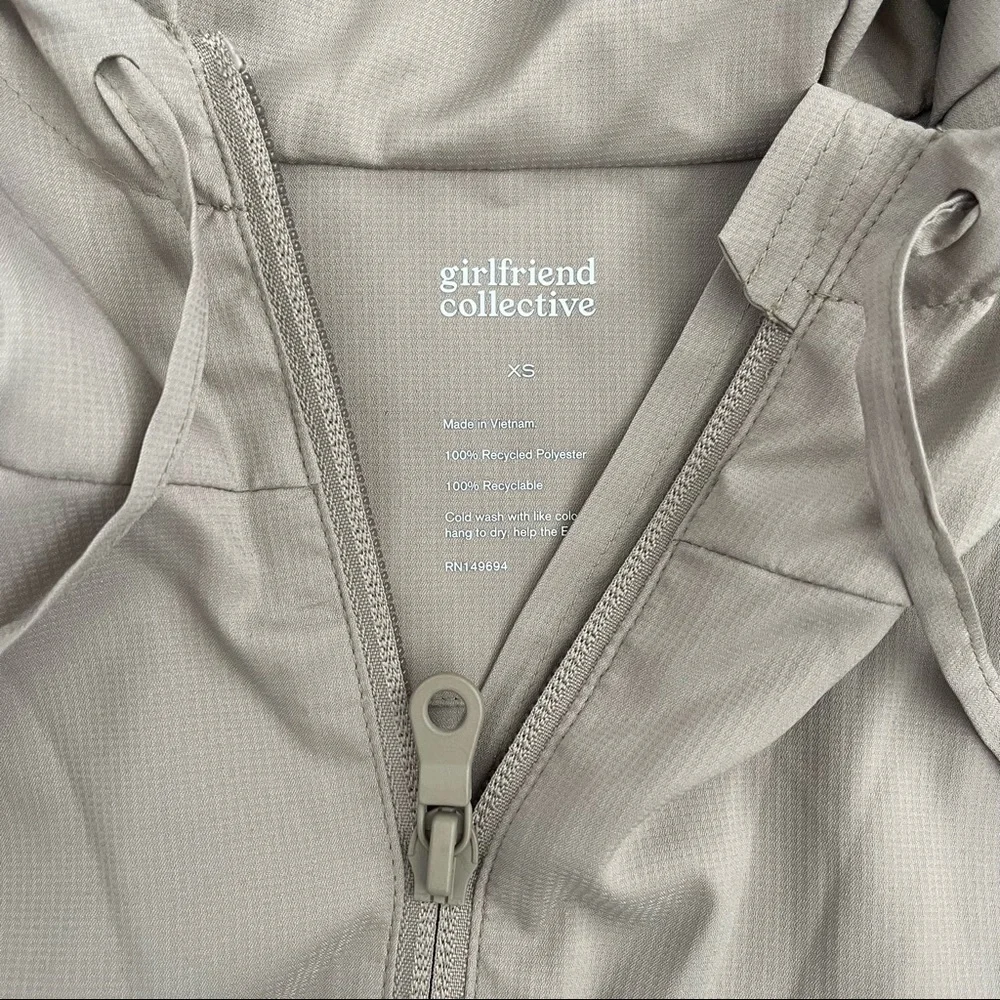 Girlfriend Collective Limestone Summit Track Jacket Size XS